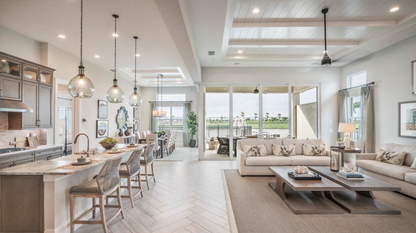 Luxurious coastal home interior